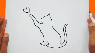 Comment dessiner un chat étape par étape  très facile [upl. by Jadd]