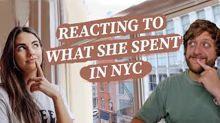 The Cheapster Reacts Elena Taber’s “What I Spend In A Week As A 22 Year Old In NYC” [upl. by Eaj919]