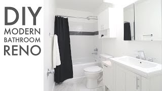 How To Remodel a Bathroom  DIY  Modern Builds [upl. by Nylarac546]