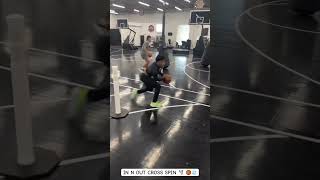 In n out crossover spin move 🌪️🏀 basketballdrills basketballmoves [upl. by Anizor]