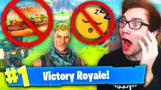 I Cant EAT OR SLEEP Until I WIN A GAME ON Fortnite Battle Royale Worst Challenge Ever [upl. by Pollard]