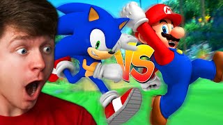 Reacting to SONIC vs MARIO the RACE [upl. by Frederic]