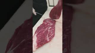 Cutting Beef Flat Iron Steaks 🔪🥩 shorts beef [upl. by Godewyn]