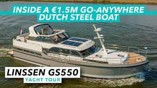 Inside a €14m goanywhere Dutch steel boat  Linssen GS550 Variotop yacht tour  MBY [upl. by Ninnette]