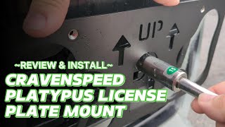 CravenSpeed Platypus License Plate Mount Install amp Review [upl. by Arahset]