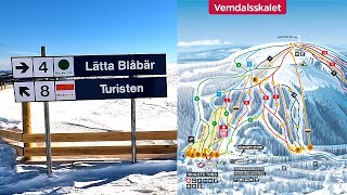 SKISTAR VEMDALEN 8 Turisten ski slope average hard 2023 [upl. by Elston]