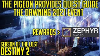 The Pigeon Provides Quest Guide  The Dawning 2021  Destiny 2 [upl. by Ayrb]