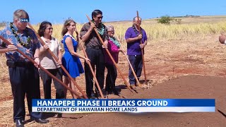 Department of Hawaiian Home Lands breaks ground on Kauai [upl. by Lahsiv]