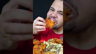 BECHAMEL PASTA asmr eating food pasta bechamel chicken crispy [upl. by Zachariah]