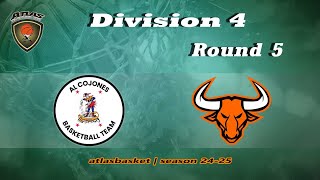 Atlasbasket  Div 4Round 5  AL COJONES vs TEAS BULLS [upl. by Masuh]