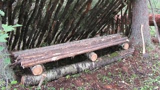 Building a Bushcraft BedBench [upl. by Einolem805]