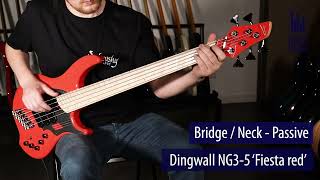 Dingwall Guitars NG35 Fiesta Red Live Demo  BassFreaksnet [upl. by Woodrow]