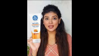 The Moms Co quotNatural Vitamin Cquot Facewash Review  With Orange Peels amp Pro Vitamin B5 [upl. by Strephon693]