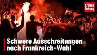 Ausnahmezustand Schwere Ausschreitungen nach FrankreichWahl  kronetv NEWS [upl. by Lymn871]