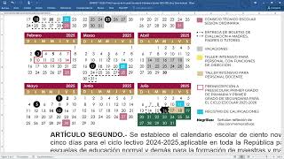 Calendario Escolar 2024 2025 [upl. by Utir616]