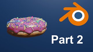 How to make a Donut in Blender like Blender Guru  Part 2  Blender Tutorial for Beginners [upl. by Haldis]