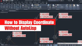 How to Display coordinates in AutoCAD without AutoLisp [upl. by Asiole]