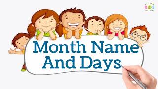 Month Name in English amp Hindi  12 Month Name  बारह महिने  12 Month of the Year [upl. by Danialah822]