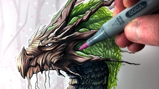 Lets Draw an EARTH DRAGON  FANTASY ART FRIDAY [upl. by Nomahs]