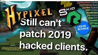 Hypixel STILL cant patch these Hacked Clients from 2019 [upl. by Aipotu342]