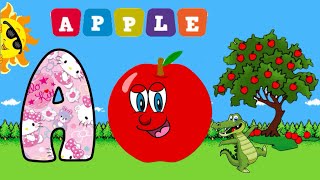 Learn ABC with A for Apple Fun Preschool Phonic Song [upl. by Aztinay768]