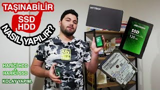 SSD VE HDD NASIL HARİCİ DİSK OLARAK KULLANILIR  TAŞINABİLİR DİSK [upl. by Packer]