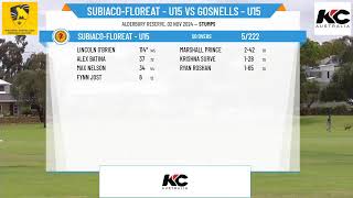 SubiacoFloreat  U15 v Gosnells  U15 [upl. by Nylram]