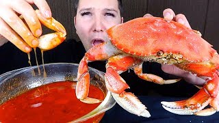 My First Dungeness Crab With Bloves Seafood Sauce • MUKBANG [upl. by Lindy309]