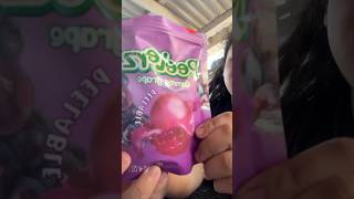 Trying peelerz peelable gummy Grapes pt2 🍇🍇 food [upl. by Rosati390]