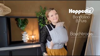 NEU  Babytrage BONDOLINO BPURE  Bauchtrage  Hoppediz [upl. by Hazmah]