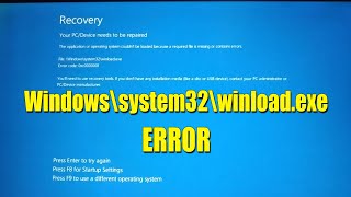 How to fix windows\system32\ winloadexe blue screen error in Windows 1011 [upl. by Asirret]