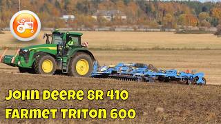 Tillage 2024  John Deere 8R 410 amp Farmet Triton 600 cultivator [upl. by Veljkov824]