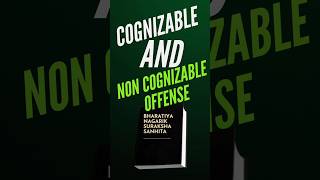 Difference between cognizable and noncognizable offenses [upl. by Moonier103]