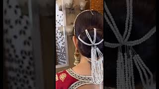 shorts Bridal Hairstyle design 👌👌 Easy Bun Hairstyle design trending fashion with jaya Gupta [upl. by Saddler802]