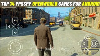 Top 14 Best PPSSPP PSP OPEN WORLD Games 2022  HINDI [upl. by Anelrad]