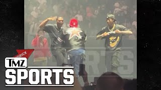 DeMar DeRozan Russ Westbrook Dance On Stage With Kendrick Lamar LeBron In Crowd  TMZ Sports [upl. by Blynn]