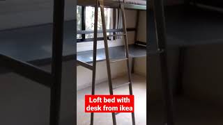 loft bed ikea svarta with desk ideal for small studio [upl. by Steiner]