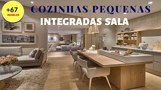 67 Modelos Cozinhas e Salas Pequenas Integradas  Rizza Diniz Arquiteta [upl. by Anierdna]