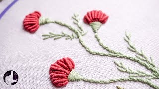 Hand Embroidery  Flower Designs for Dresses  HandiWorks 56 [upl. by Ardys]