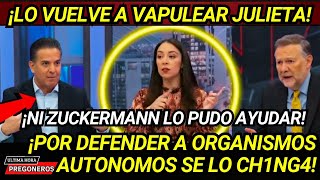 ¡LO VUELVE A VAPULEAR JULIETA NI ZUCKERMANN PUDO AYUDAR A DAMIAN POR DEFENDER ORGANISMOS AUTONOMOS [upl. by Feer634]