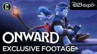 Onward Footage Description Pixars Latest Featuring Tom Holland amp Chris Pratt D23 Expo 2019 [upl. by Leahcar]