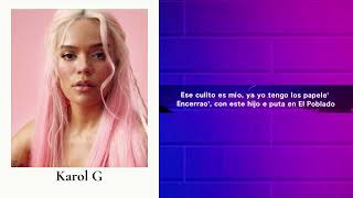 Karol G  Poblado  Remix Lyrics [upl. by Cas254]