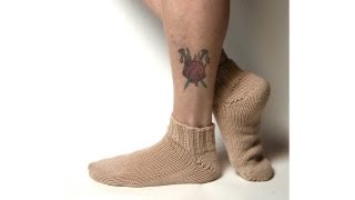 Foot  ToeUp Sock Knitting Tutorial [upl. by Dressel887]