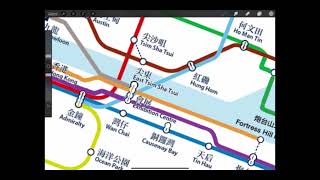 Editing the MTR map via Procreate pt2 procreate [upl. by Ayekal363]