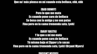 Bad Bunny Me Mata Letra Lyrics BassNewVersion Ft Arcangel Noriel Bryant Myers Almighty [upl. by Hollis]