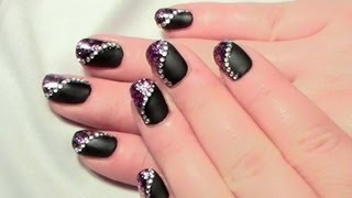 Matt amp Glitter Nageldesign für kurze Nägel zum selber machen Tutorial  Fingernägel lackieren [upl. by Tesler]