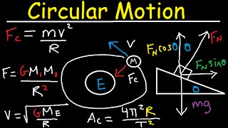 Centripetal Acceleration amp Force  Circular Motion Banked Curves Static Friction Physics Problems [upl. by Capriola]