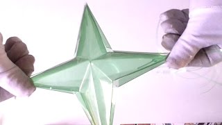 estrela feita de garrafa pet sem cola diy artesanatodenatal garrafapet [upl. by Enyamert]