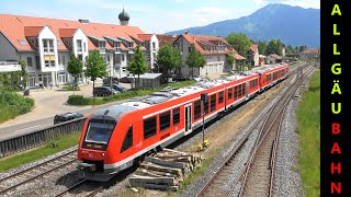 Allgäubahn Bahnverkehr DBRegio in Kempten Immenstadt Röthenbach mit PESA Link BR612 BR623 [upl. by Nnayecats465]