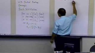 Chapter 0406 Lesson Gauss Elimination with Partial Pivoting Example Pt 13 Back Substitution [upl. by Topper]